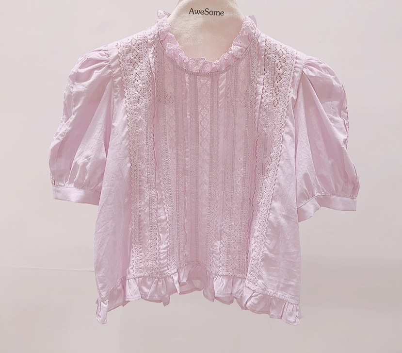 AWESOME-P韓國代購女裝新款推薦時尚職業26夏季襯衫蕾絲衫AWESOME-P襯衫/蕾絲衫圖色1