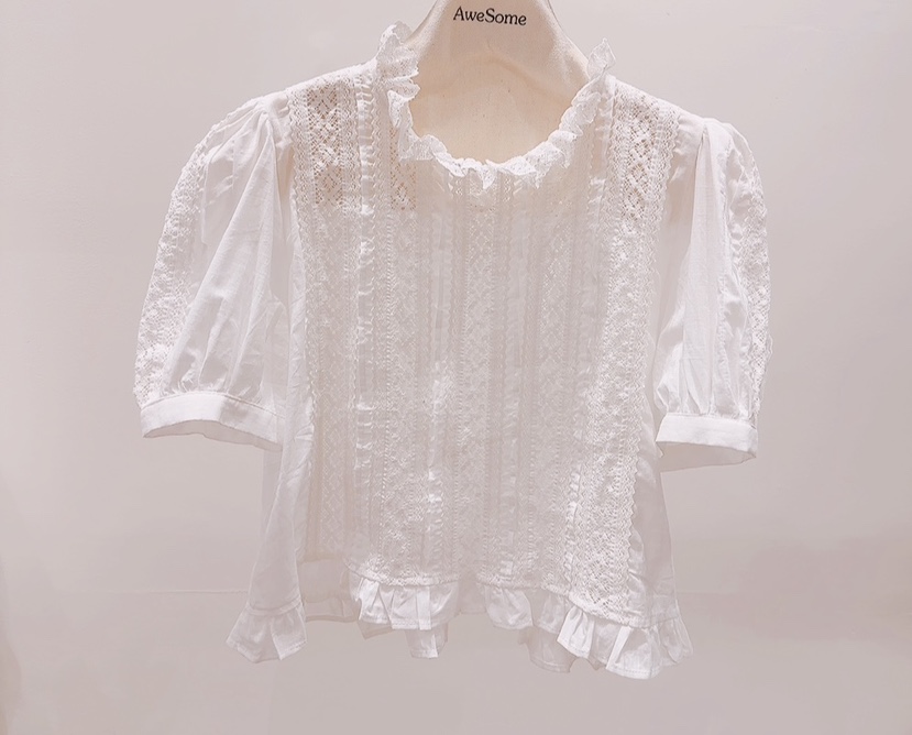 AWESOME-P韓國代購女裝新款推薦時尚職業26夏季襯衫蕾絲衫AWESOME-P襯衫/蕾絲衫圖色2