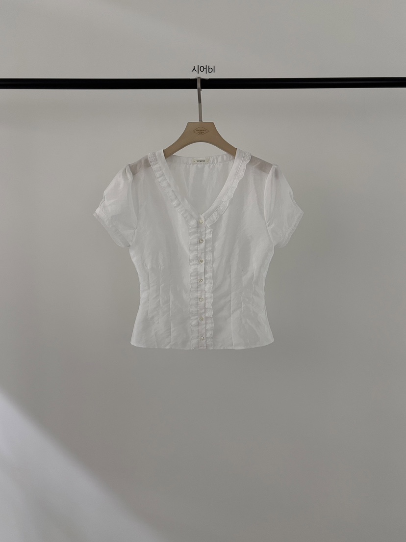 VERGAMOT韓國直郵實拍女士新品26春夏熱賣職業襯衫蕾絲衫VERGAMOT襯衫/蕾絲衫圖色1