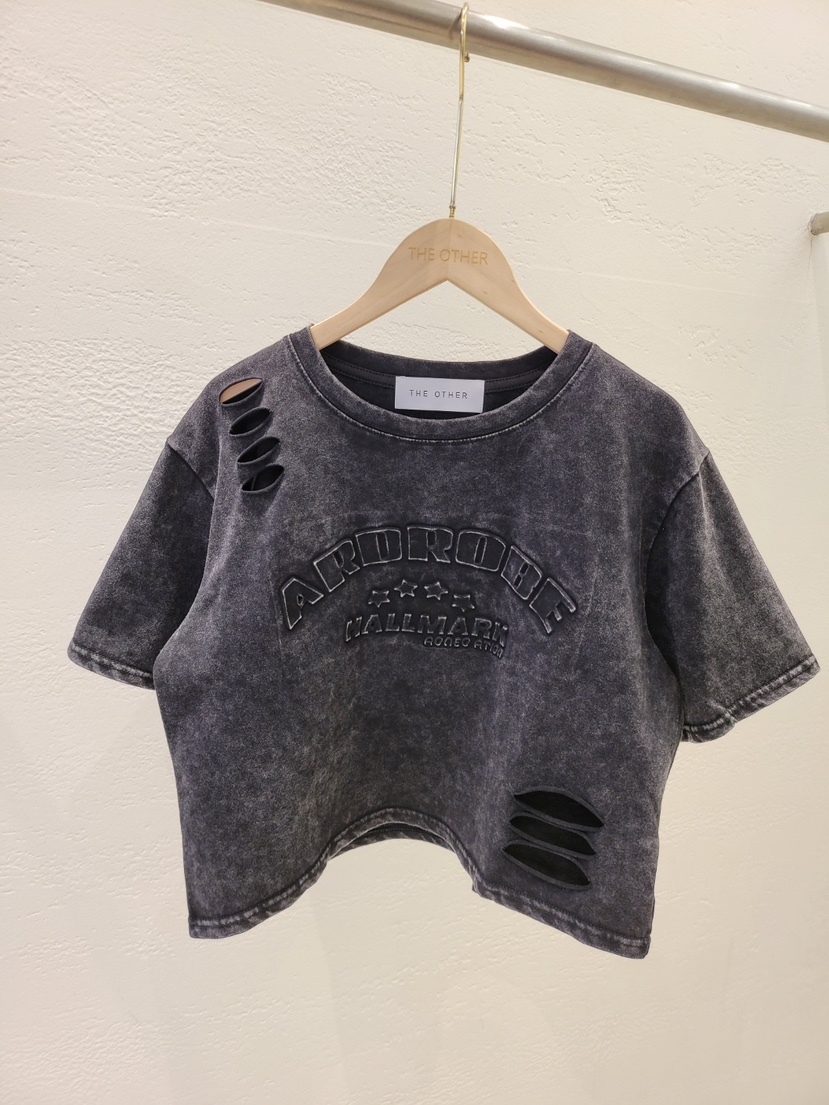 THE OTHER韓國東大門代購女裝新品26春夏職業熱賣T恤復古THE OTHERT恤圖色1