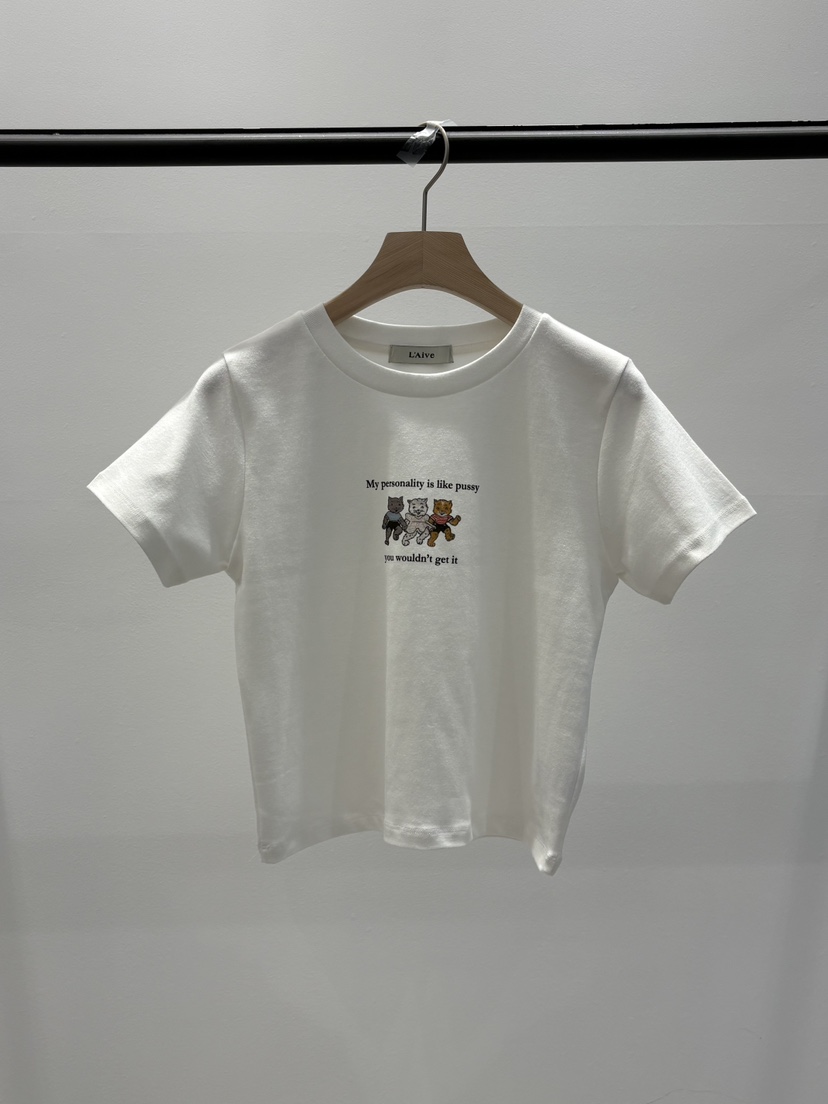 LAIVE韓國直郵女裝新品熱賣休閑26夏季職業人氣時尚推薦T恤LAIVET恤圖色1