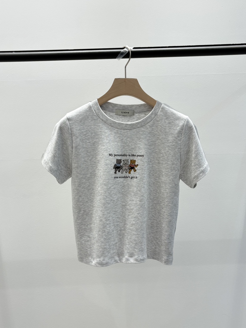 LAIVE韓國直郵女裝新品熱賣休閑26夏季職業人氣時尚推薦T恤LAIVET恤圖色2