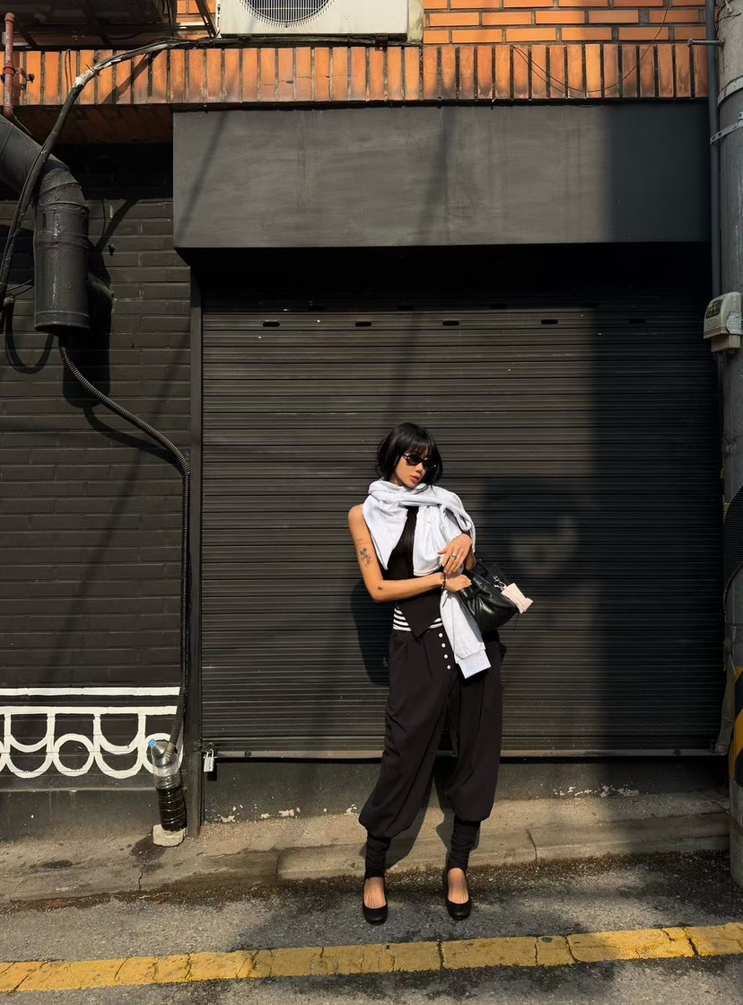 ABBEYLEE韓國代購女士新品人氣推薦休閑職業吊帶背心圍巾ABBEYLEE吊帶/背心