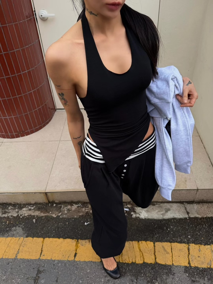 ABBEYLEE韓國代購女士新品人氣推薦休閑職業吊帶背心圍巾ABBEYLEE吊帶/背心