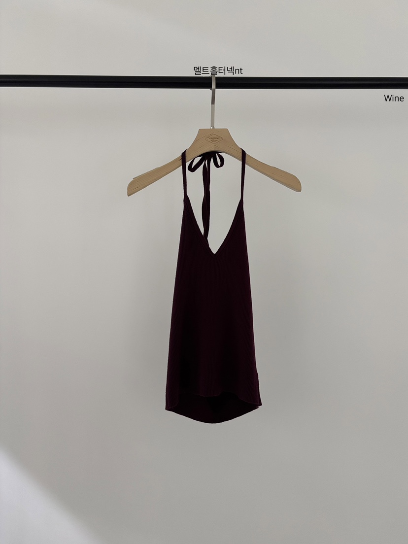 VERGAMOT韓國東大門直郵女裝新品職業26春夏人氣吊帶背心VERGAMOT吊帶/背心圖色2酒紅
