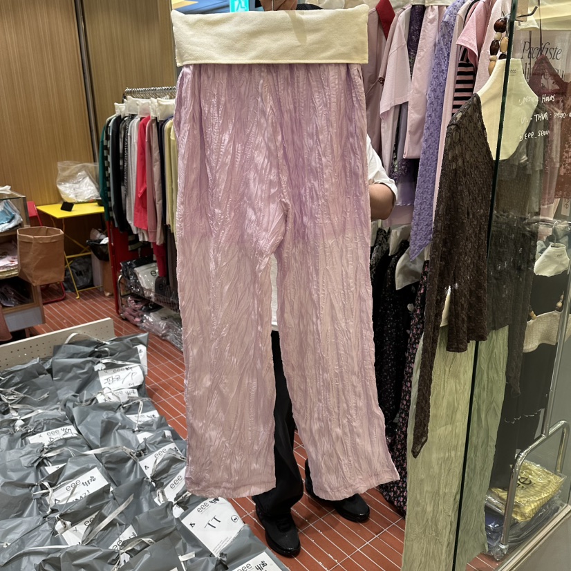 EEE韓國直郵女士新款時尚人氣26春夏職業推薦休閑休閑褲透明EEE休閑褲