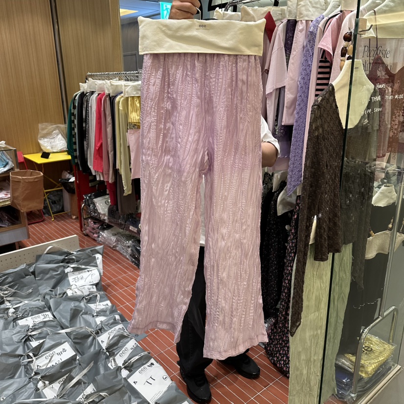 EEE韓國直郵女士新款時尚人氣26春夏職業推薦休閑休閑褲透明EEE休閑褲圖色2