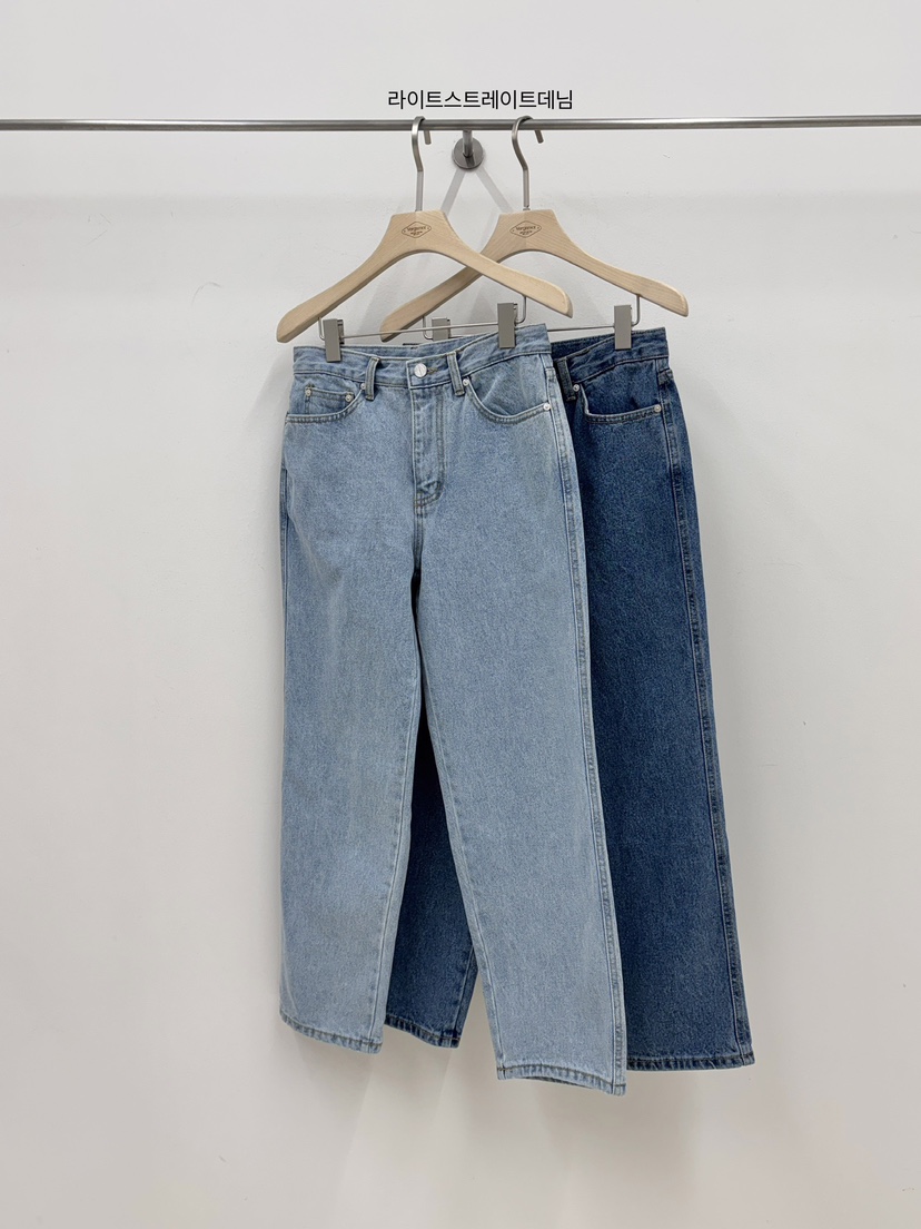 VERGAMOT韓國直郵女裝新款時尚26春夏推薦牛仔褲直筒牛仔VERGAMOT牛仔褲