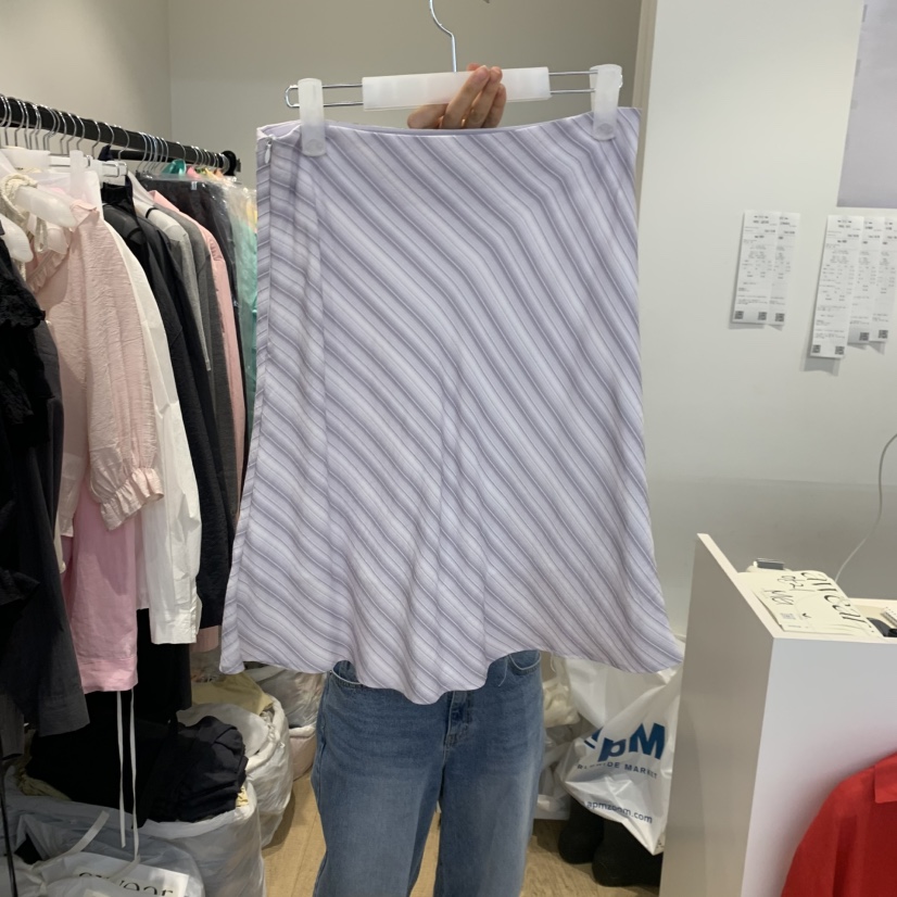 RUMIRU/AWEAR韓國東大門直郵女士新款熱賣半身裙中短裙條紋awear/RUMIRU半身裙/中短裙