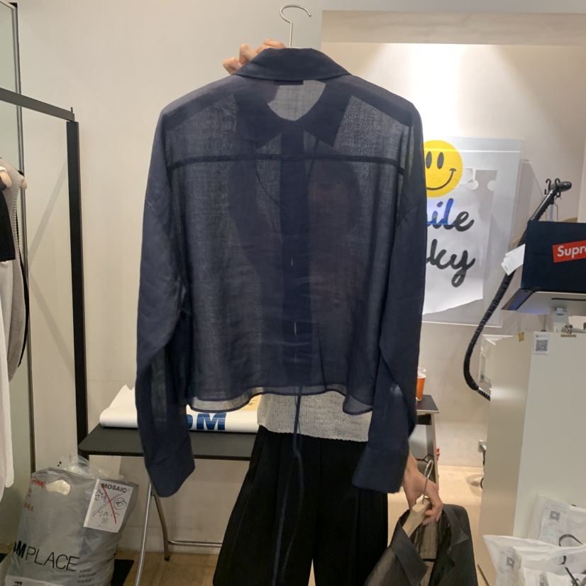 LA MAGIE FEMME韓國直郵實拍女士新款26夏季襯衫蕾絲衫透明Lamagie Femme襯衫/蕾絲衫