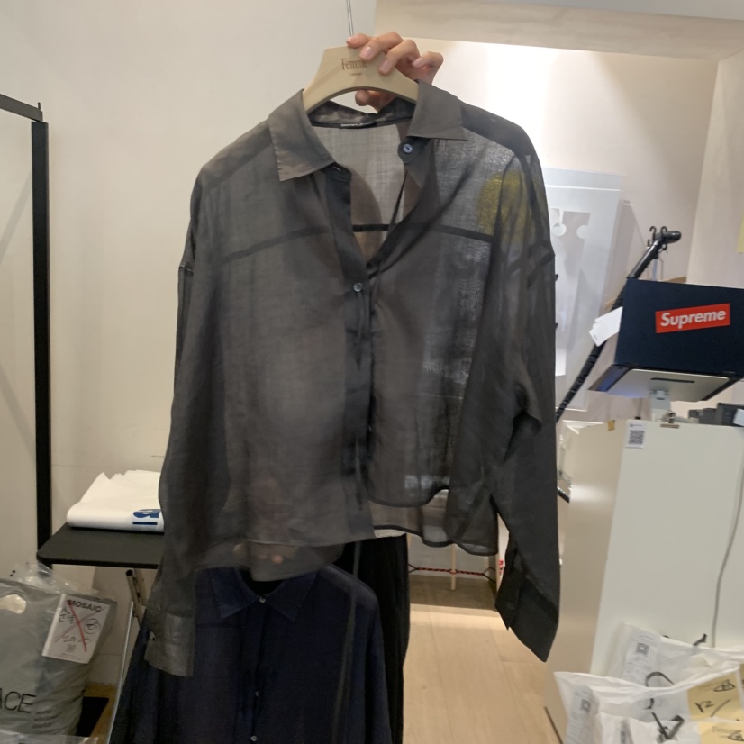 LA MAGIE FEMME韓國直郵實拍女士新款26夏季襯衫蕾絲衫透明Lamagie Femme襯衫/蕾絲衫圖色1