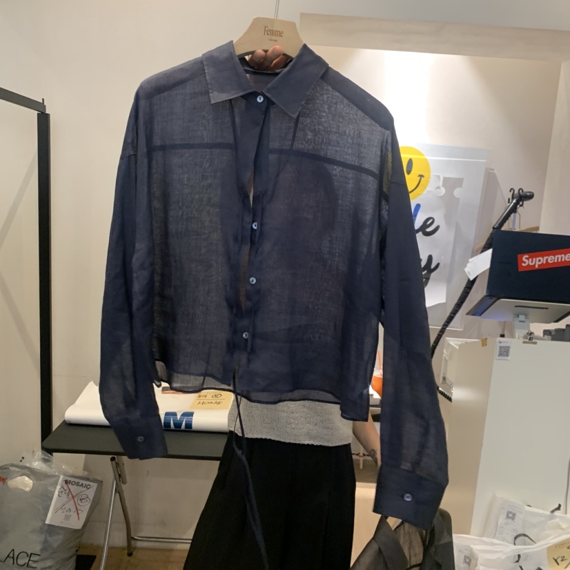 LA MAGIE FEMME韓國直郵實拍女士新款26夏季襯衫蕾絲衫透明Lamagie Femme襯衫/蕾絲衫圖色2