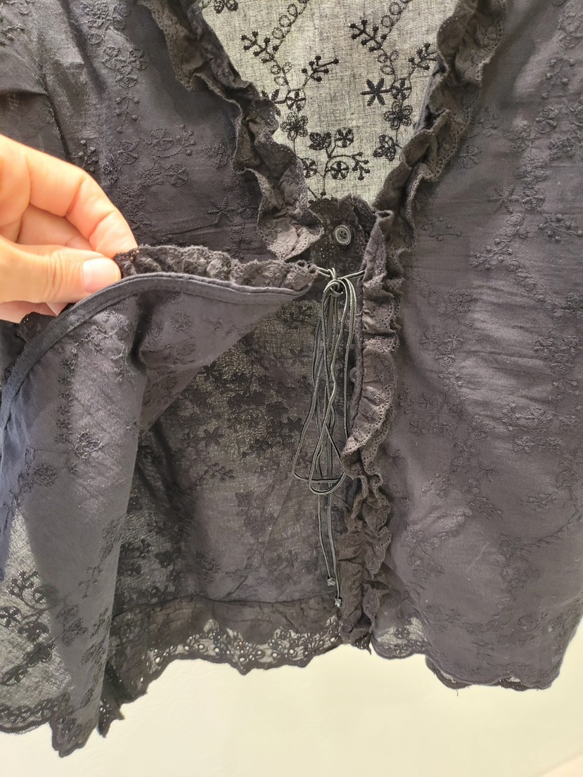 THE OTHER韓國直郵實拍女裝新款26春夏襯衫蕾絲衫多層刺繡開衫THE OTHER襯衫/蕾絲衫