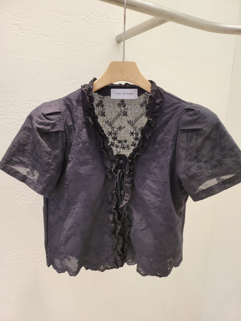 THE OTHER韓國直郵實拍女裝新款26春夏襯衫蕾絲衫多層刺繡開衫THE OTHER襯衫/蕾絲衫圖色2
