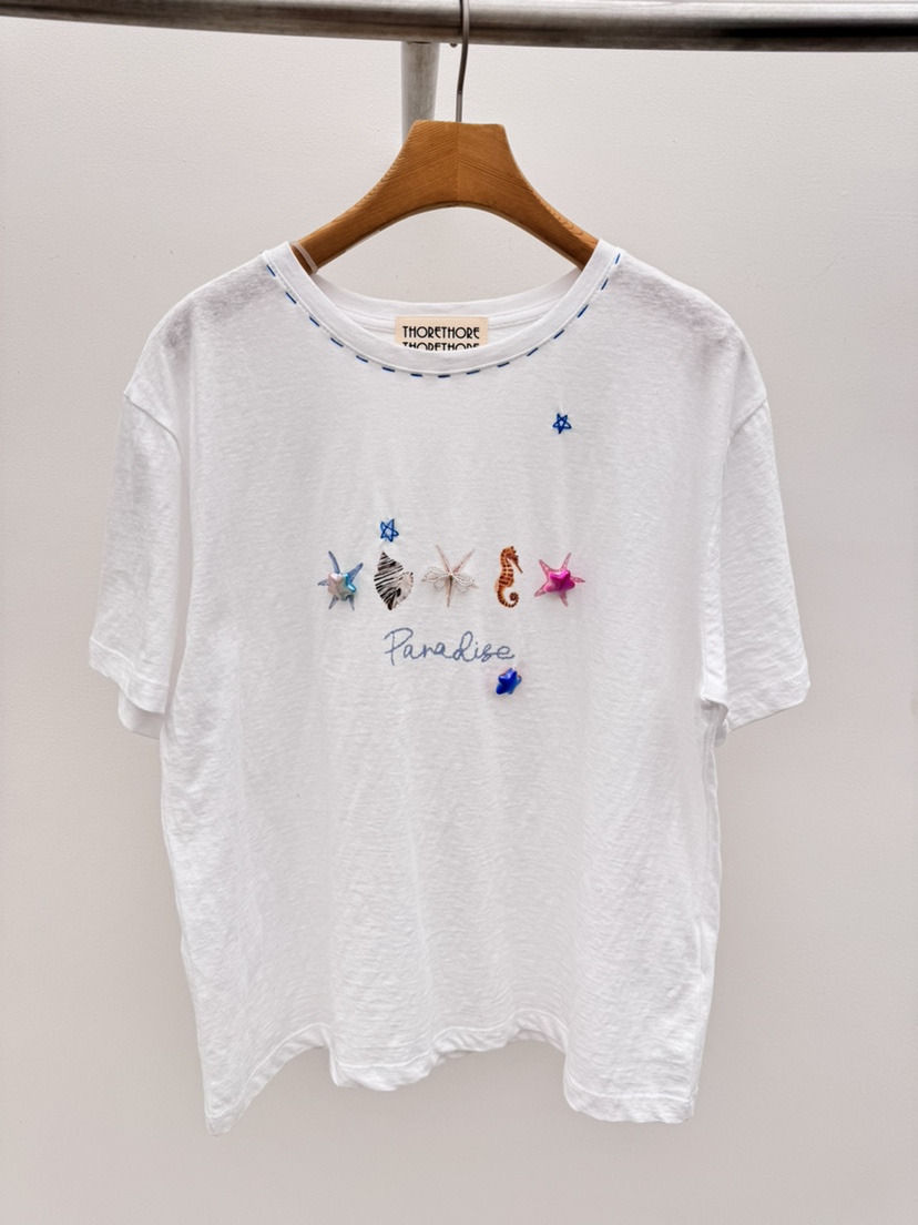 THORE韓國直郵實拍女裝新品26春夏推薦時尚休閑人氣26夏季T恤THORET恤圖色1