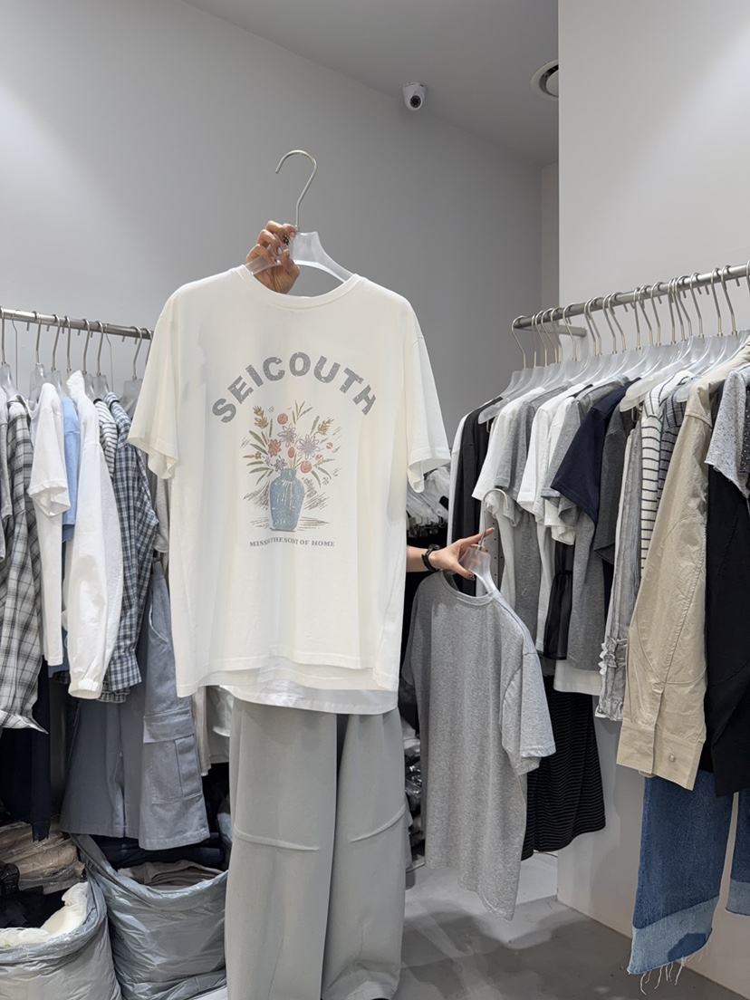 LOOKK/MIMME韓國代購女裝新款職業26春夏26夏季人氣休閑T恤LOOKK/MIMMET恤圖色1