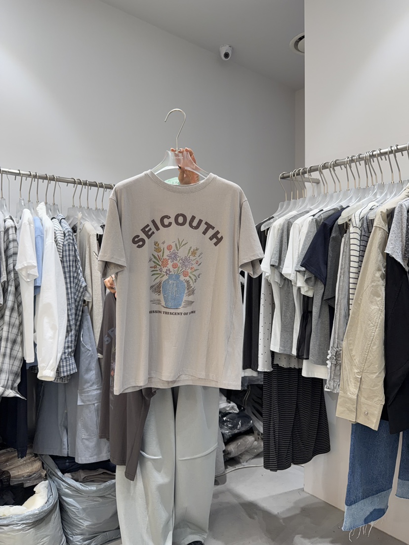 LOOKK/MIMME韓國代購女裝新款職業26春夏26夏季人氣休閑T恤LOOKK/MIMMET恤圖色2