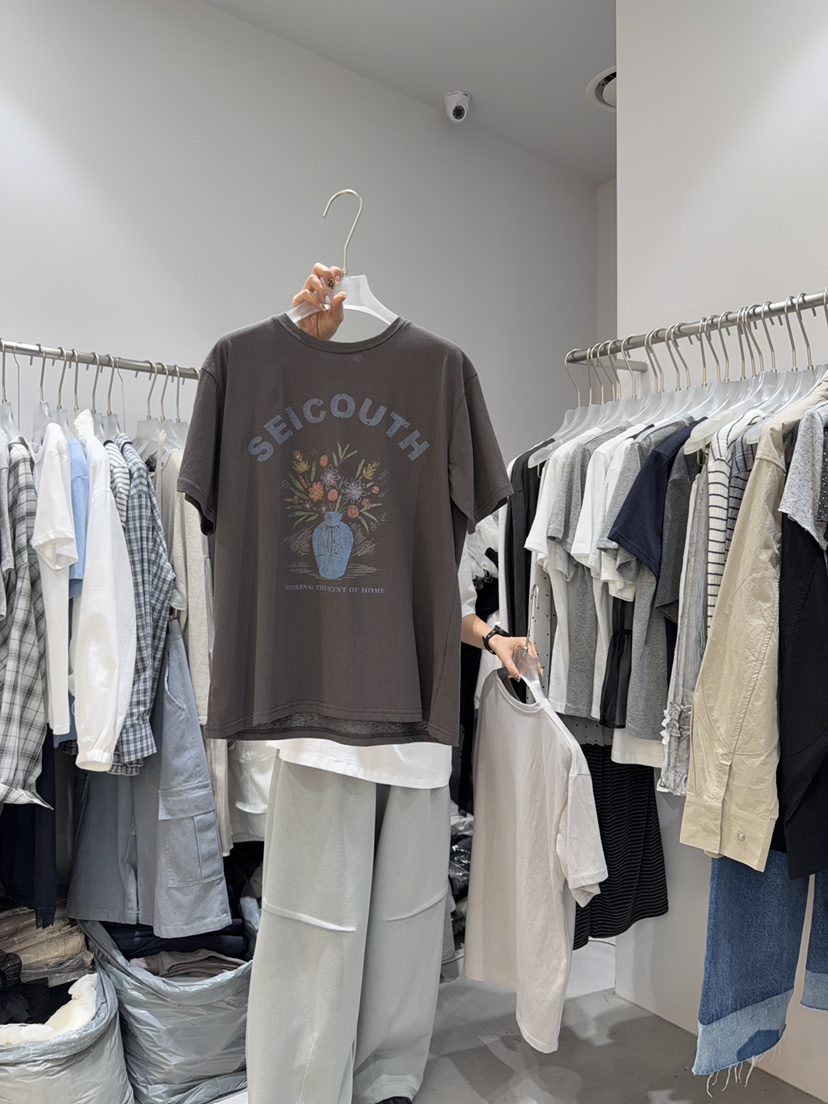 LOOKK/MIMME韓國代購女裝新款職業26春夏26夏季人氣休閑T恤LOOKK/MIMMET恤圖色4