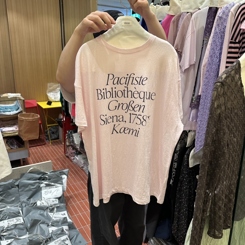 EEE韓國直郵實拍女士新品熱賣人氣推薦休閑時尚26春夏T恤EEET恤圖色2