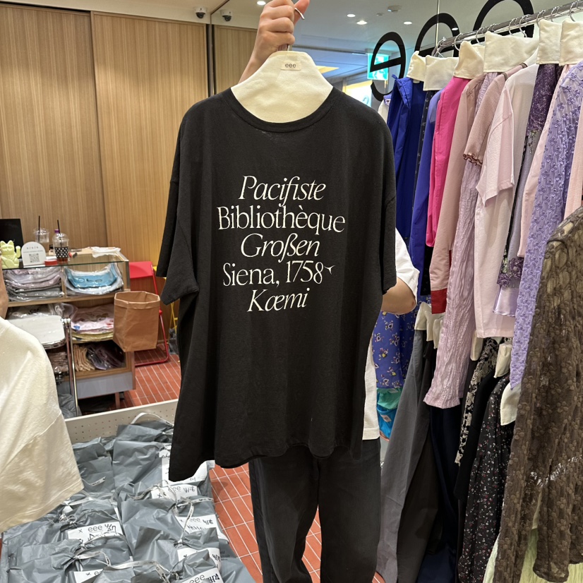 EEE韓國直郵實拍女士新品熱賣人氣推薦休閑時尚26春夏T恤EEET恤圖色3