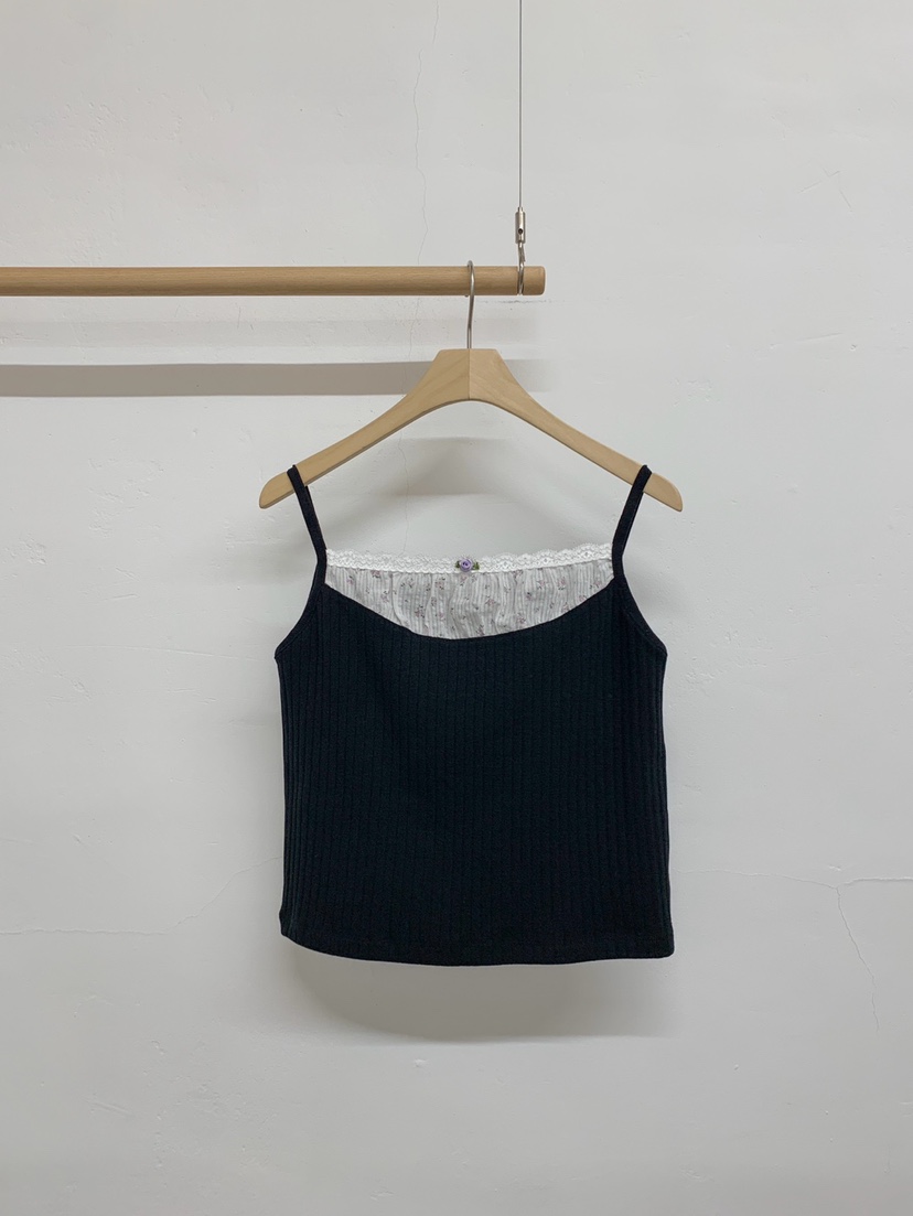 MORE THAN-P韓國直郵女士新品熱賣26春夏人氣26夏季吊帶背心MORE THAN吊帶/背心圖色2黑色