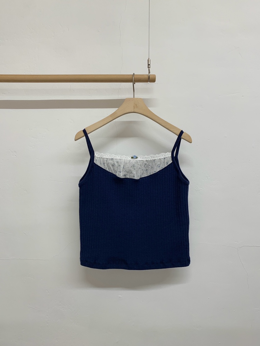 MORE THAN-P韓國直郵女士新品熱賣26春夏人氣26夏季吊帶背心MORE THAN吊帶/背心圖色3深藍色