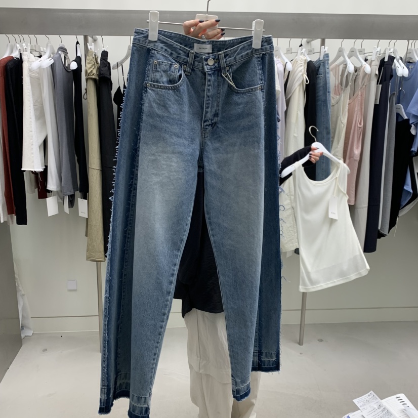 NUTPLAN韓國代購女裝新款推薦人氣26夏季熱賣職業時尚牛仔褲NUTPLAN牛仔褲圖色1