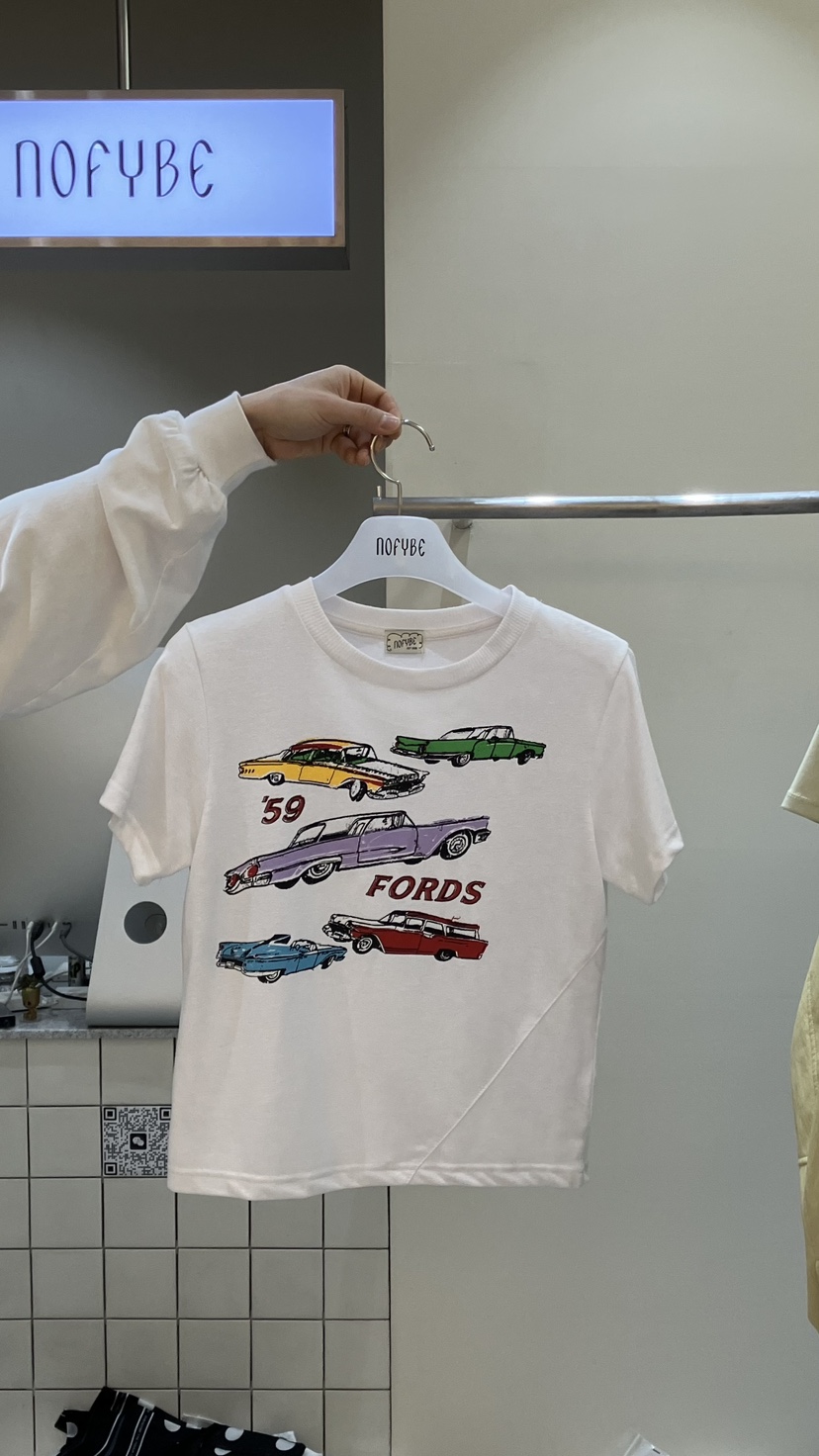 NOFYBE韓國代購女裝新款時尚職業推薦26夏季26春夏T恤亞麻NOFYBET恤圖色2