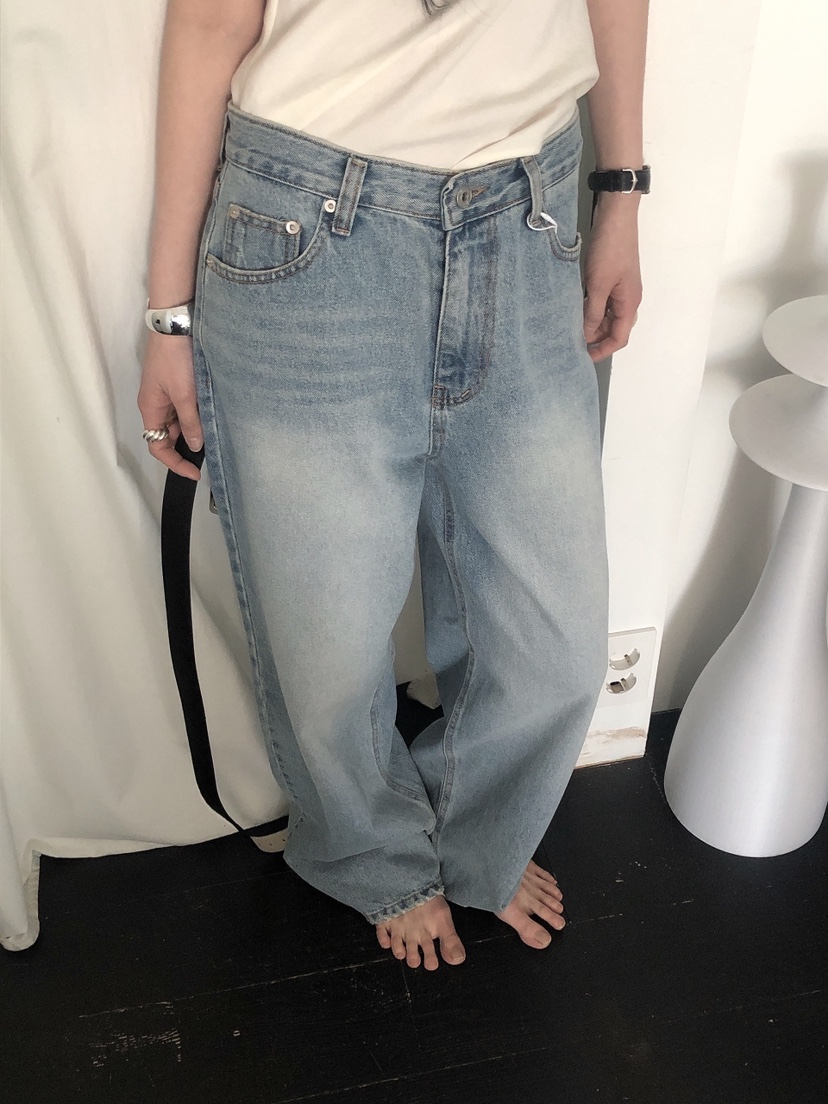 LE BUTTER韓國直郵女士新款時尚26春夏休閑熱賣人氣牛仔褲LE BUTTER牛仔褲