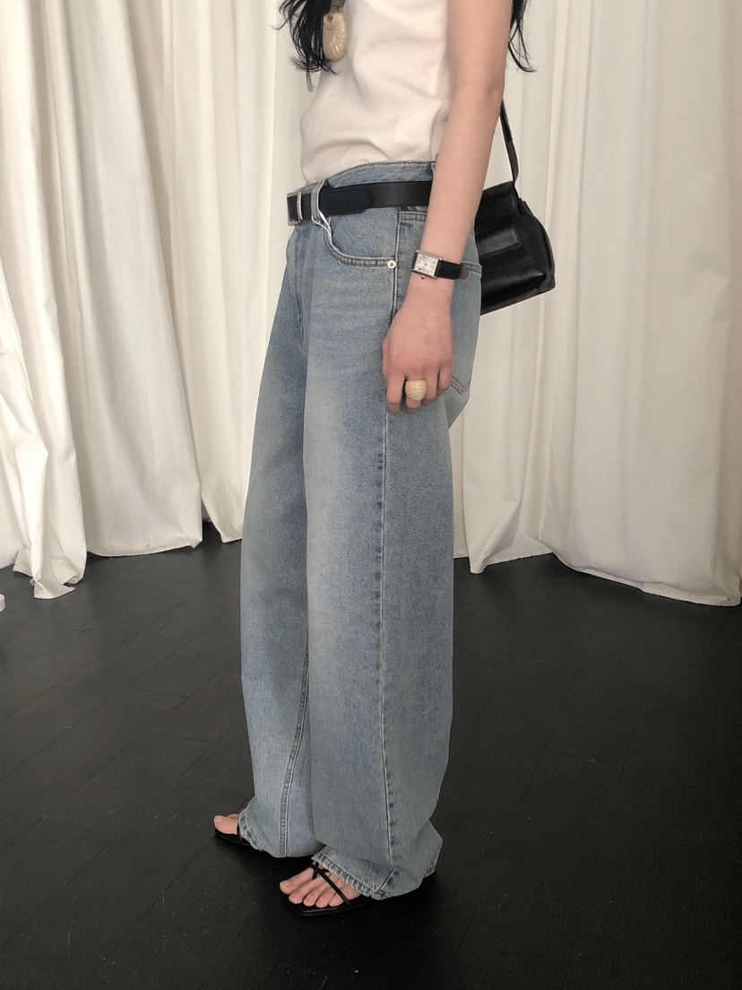 LE BUTTER韓國直郵女士新款時尚26春夏休閑熱賣人氣牛仔褲LE BUTTER牛仔褲