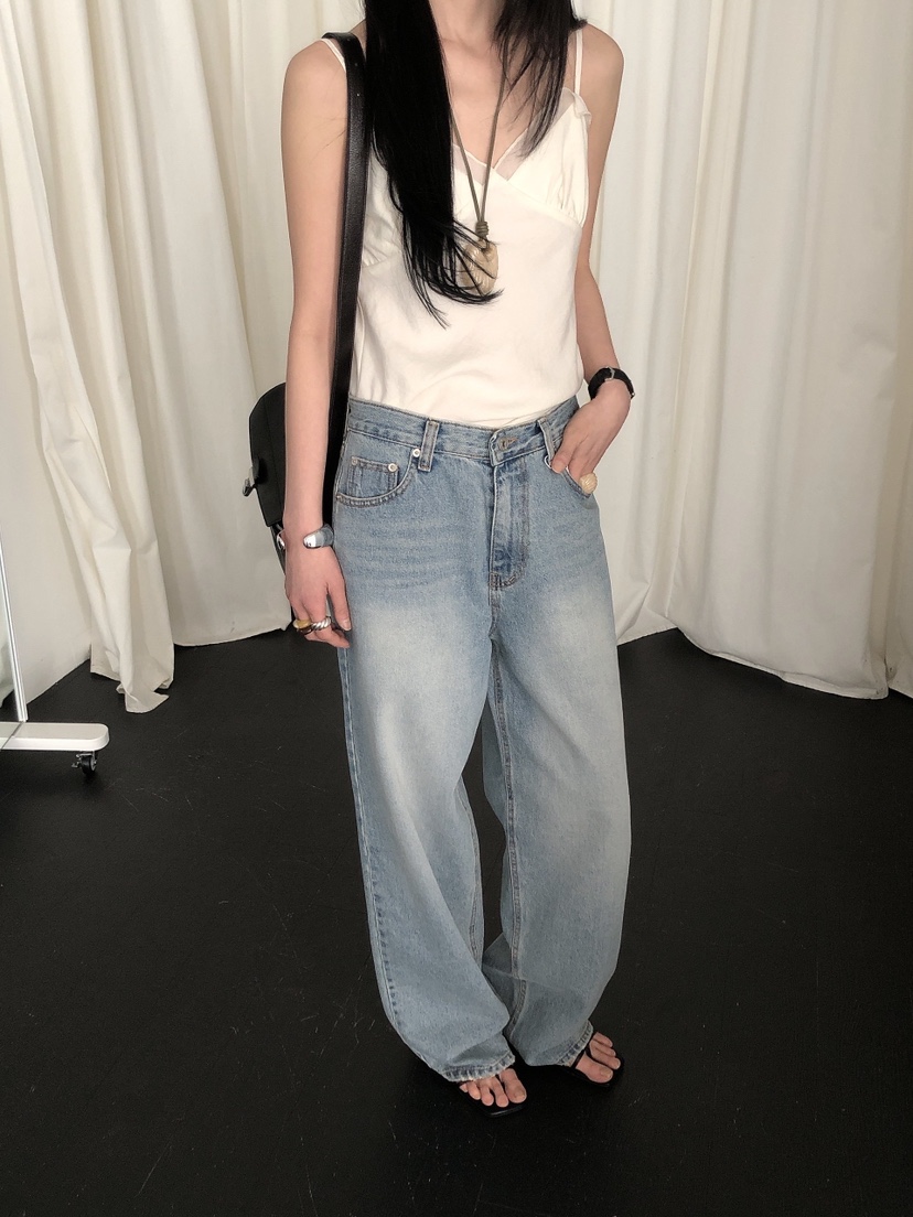 LE BUTTER韓國直郵女士新款時尚26春夏休閑熱賣人氣牛仔褲LE BUTTER牛仔褲