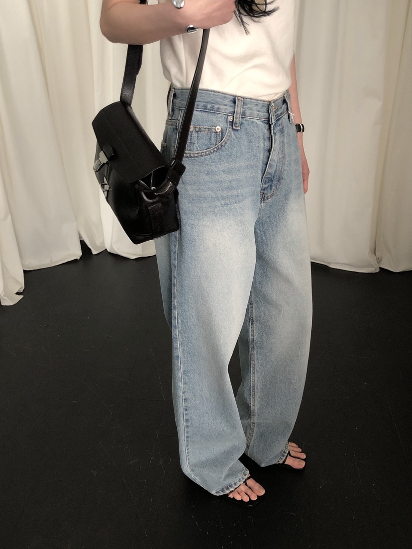 LE BUTTER韓國直郵女士新款時尚26春夏休閑熱賣人氣牛仔褲LE BUTTER牛仔褲