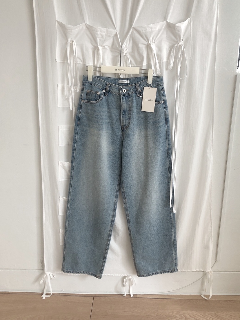 LE BUTTER韓國直郵女士新款時尚26春夏休閑熱賣人氣牛仔褲LE BUTTER牛仔褲圖色1
