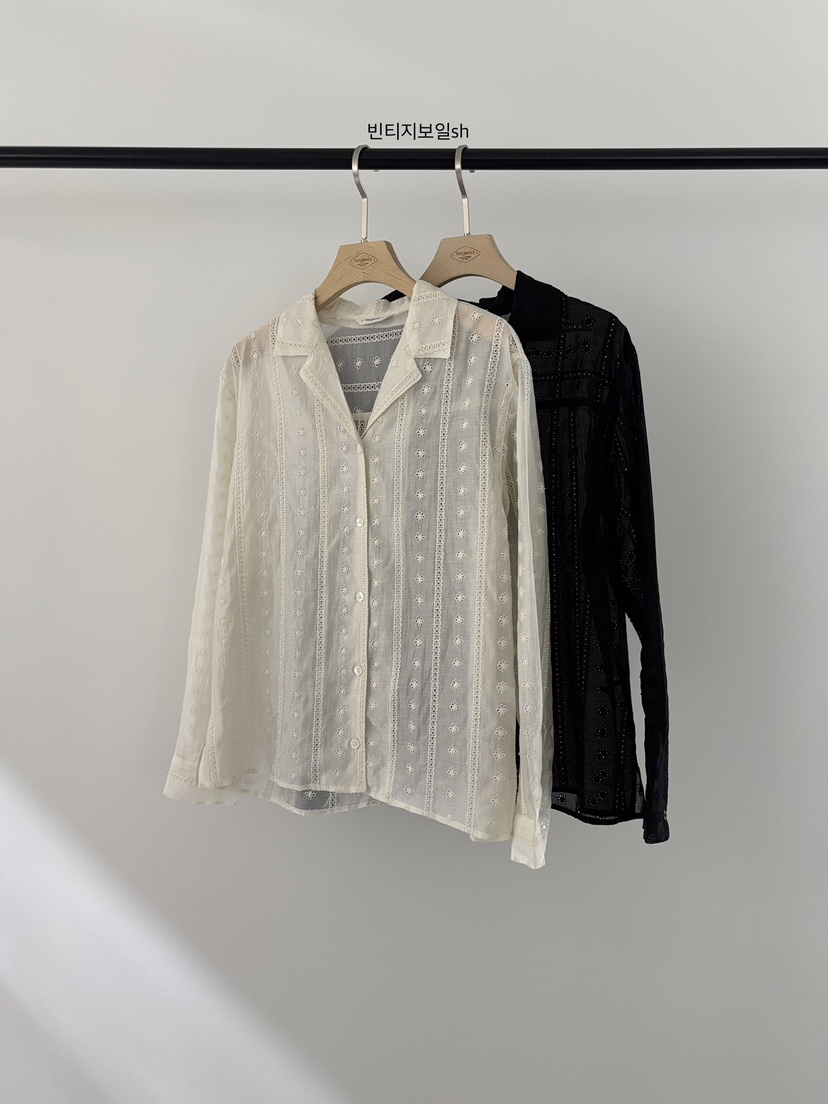 VERGAMOT韓國東大門代購女裝新款人氣休閑襯衫蕾絲衫復古VERGAMOT襯衫/蕾絲衫