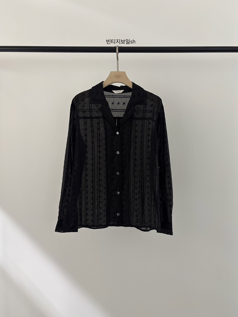 VERGAMOT韓國東大門代購女裝新款人氣休閑襯衫蕾絲衫復古VERGAMOT襯衫/蕾絲衫圖色2