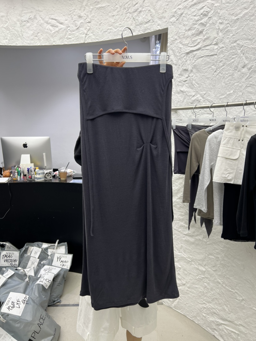 NOVUS韓國東大門代購女士新品時尚熱賣推薦26夏季長裙針織裙NOVUS長裙圖色1