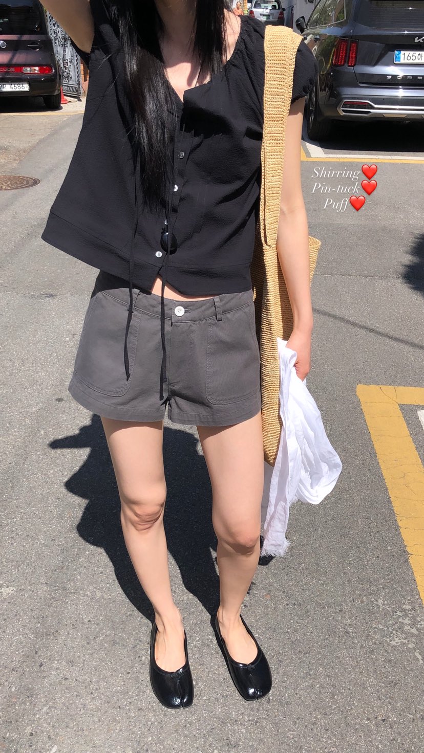 OVER RICH東大門實拍韓國女士新品時尚職業人氣26春夏短褲OVER RICH短褲