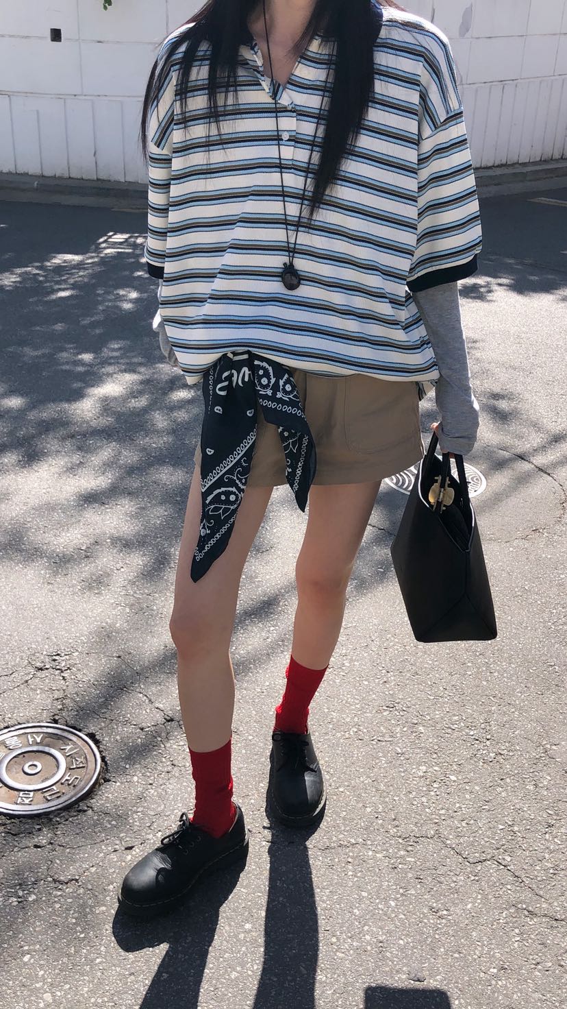 OVER RICH東大門實拍韓國女士新品時尚職業人氣26春夏短褲OVER RICH短褲