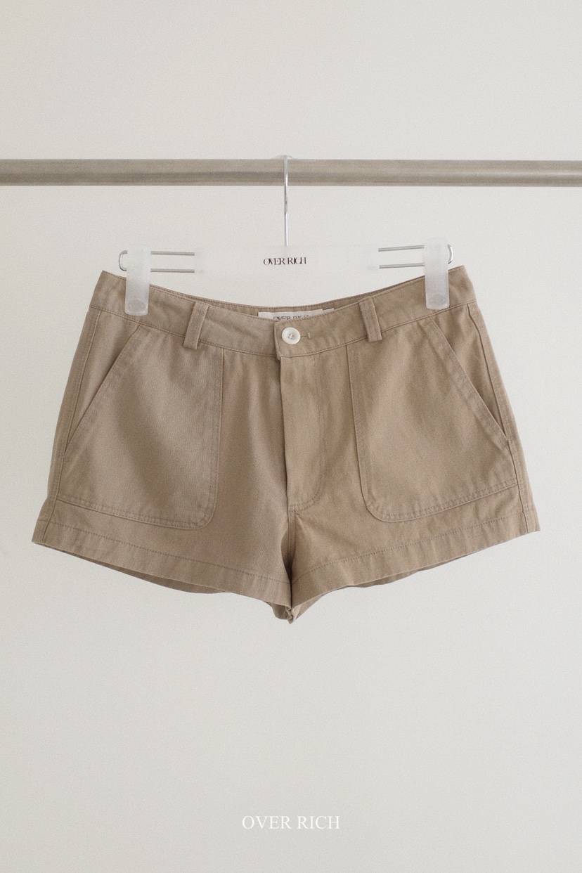 OVER RICH東大門實拍韓國女士新品時尚職業人氣26春夏短褲OVER RICH短褲圖色2
