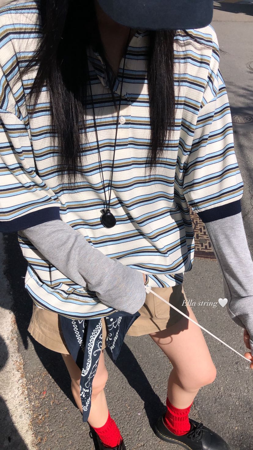 OVER RICH韓國直郵女裝新品時尚26春夏職業休閑人氣26夏季T恤OVER RICHT恤