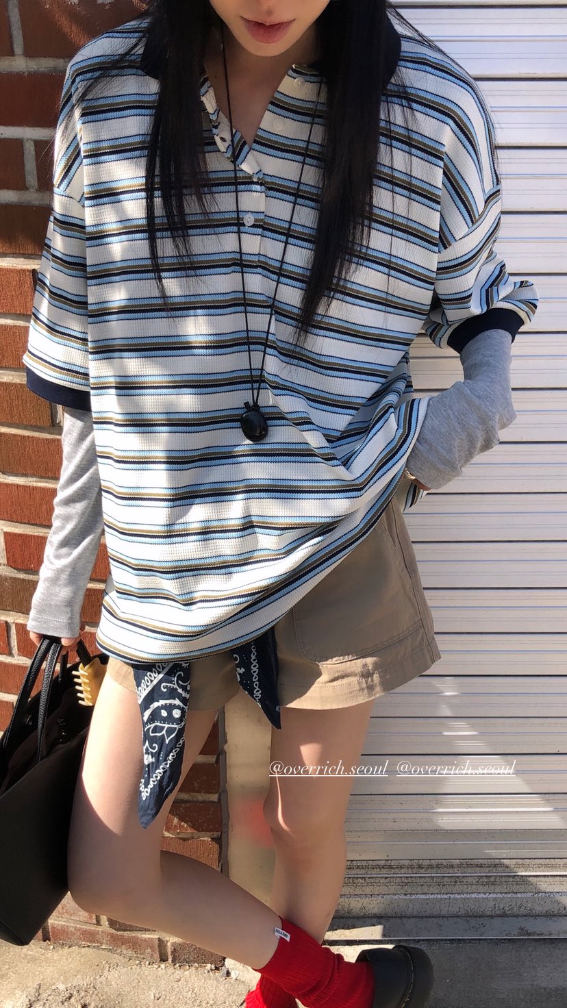 OVER RICH韓國直郵女裝新品時尚26春夏職業休閑人氣26夏季T恤OVER RICHT恤