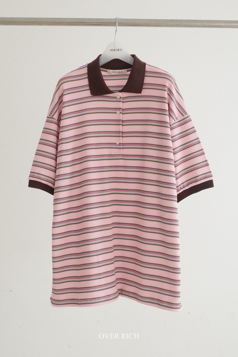 OVER RICH韓國直郵女裝新品時尚26春夏職業休閑人氣26夏季T恤OVER RICHT恤圖色1