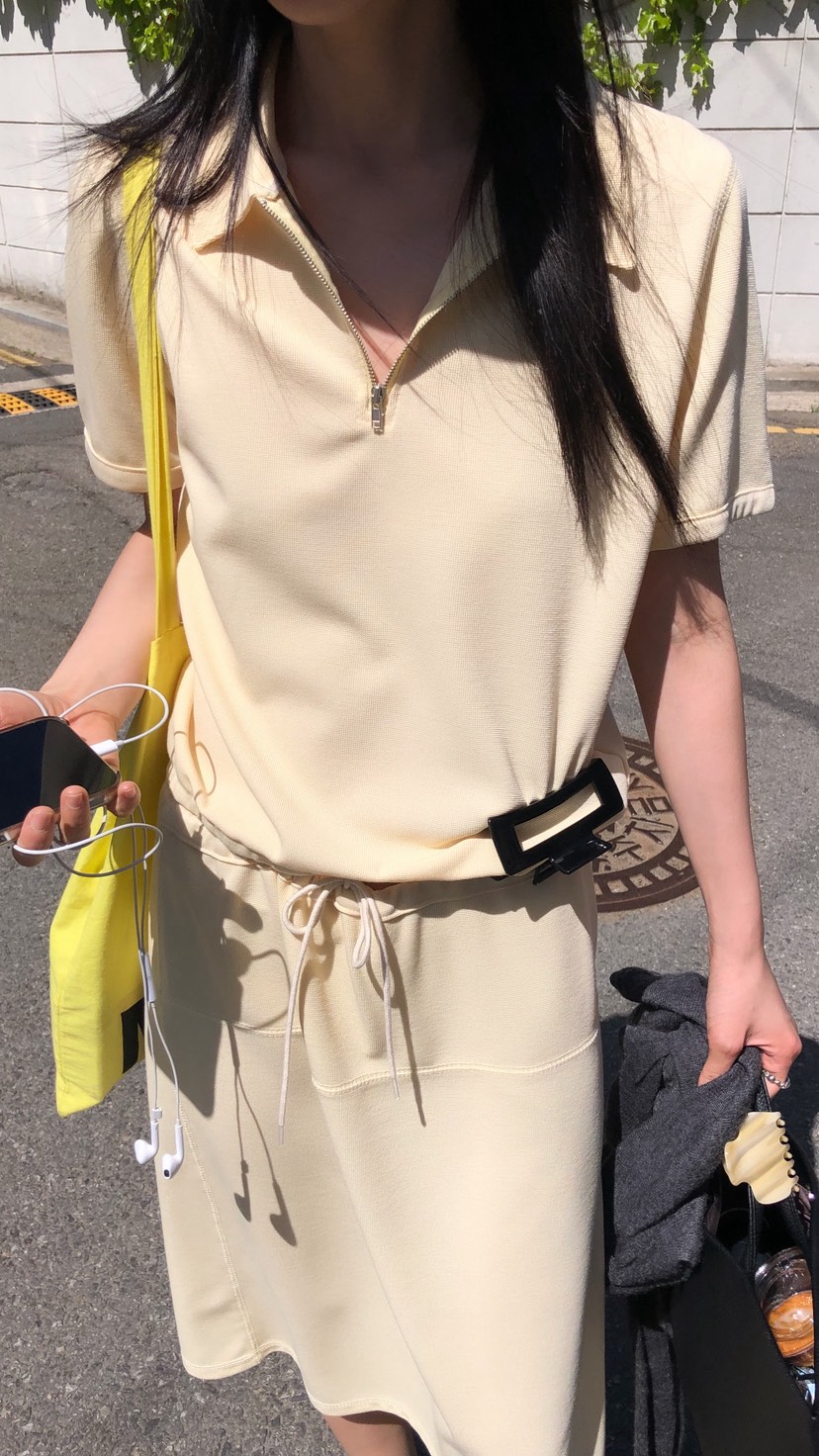 OVER RICH韓國直郵女士新品人氣時尚推薦職業26春夏T恤拉鏈OVER RICHT恤