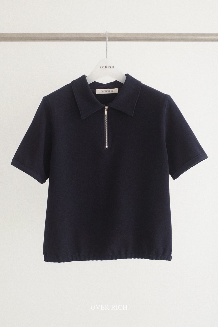 OVER RICH韓國直郵女士新品人氣時尚推薦職業26春夏T恤拉鏈OVER RICHT恤圖色2