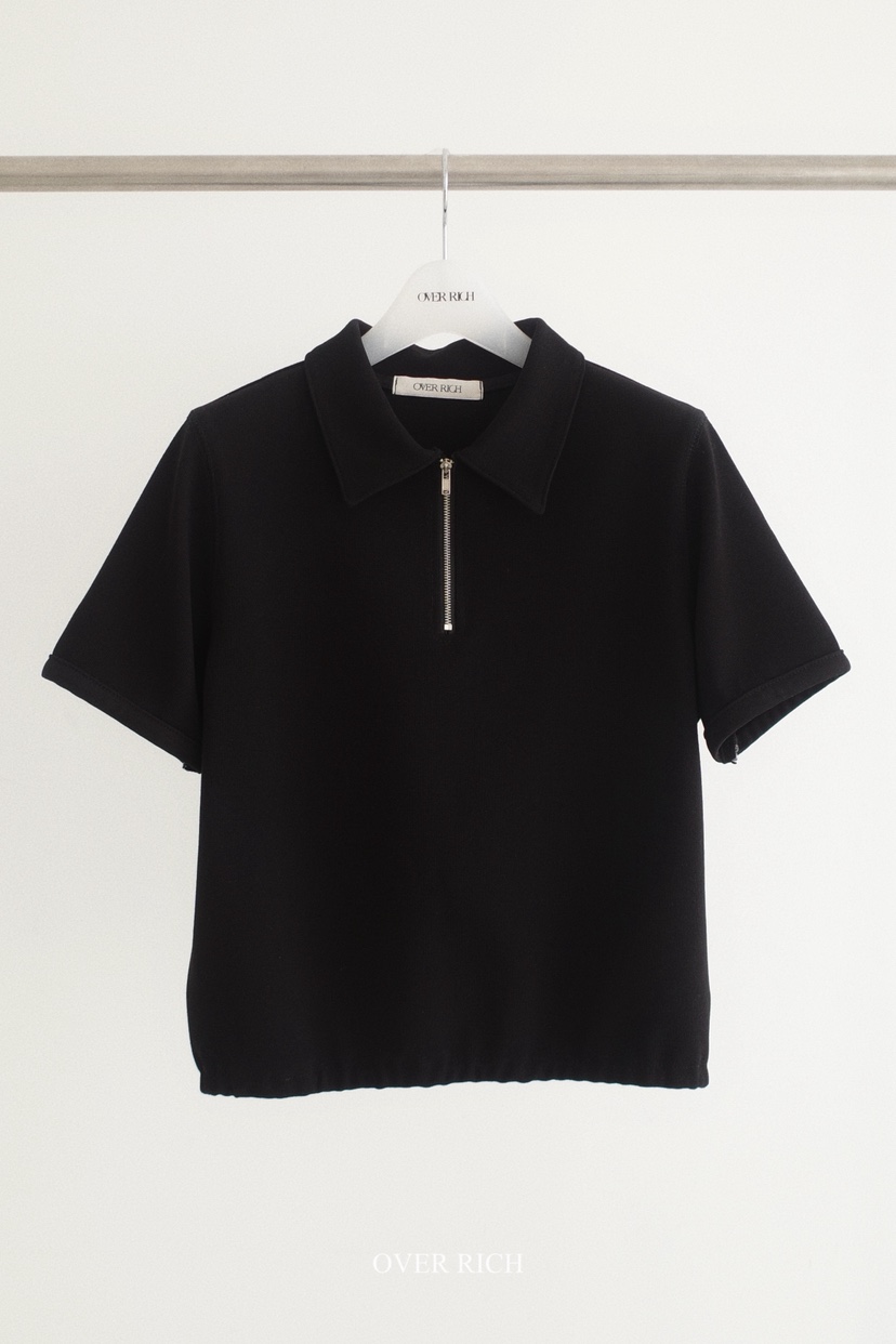 OVER RICH韓國直郵女士新品人氣時尚推薦職業26春夏T恤拉鏈OVER RICHT恤圖色3