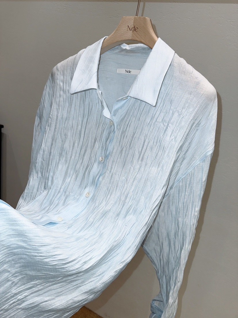 NDE韓國直郵女裝新品時尚職業熱賣推薦26春夏襯衫蕾絲衫荷葉邊BOHEME_NDE襯衫/蕾絲衫