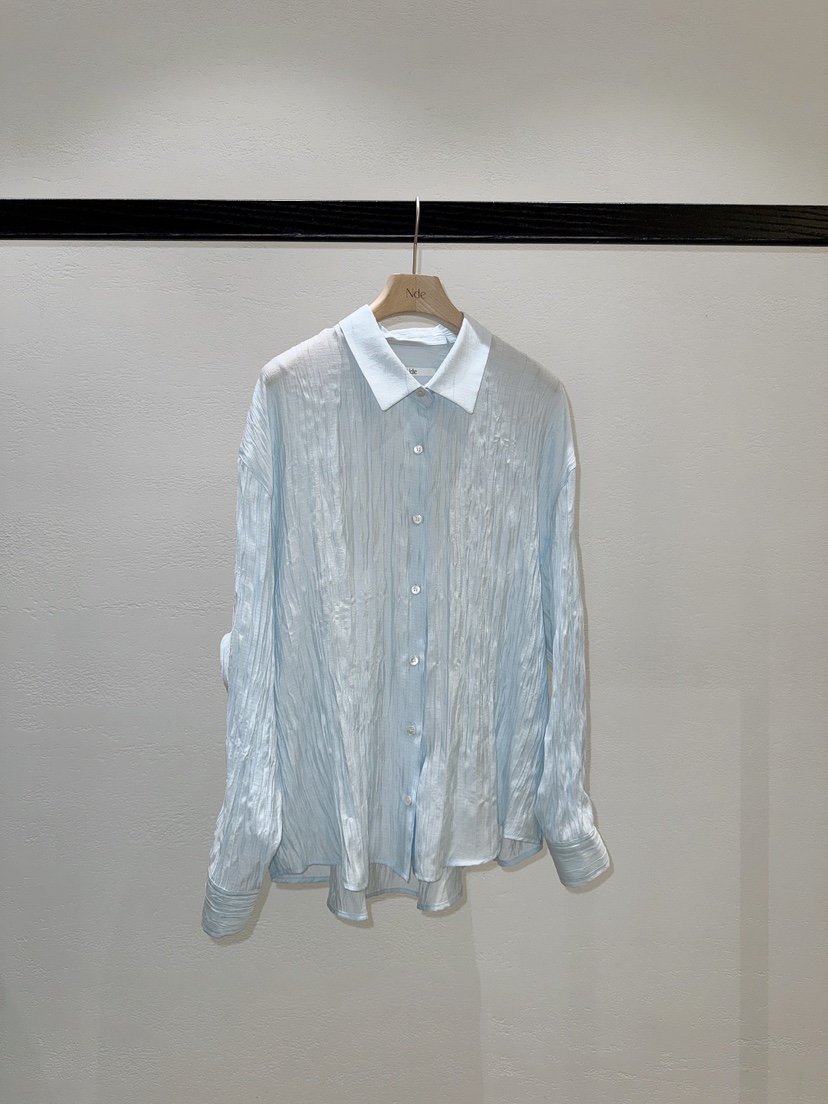 NDE韓國直郵女裝新品時尚職業熱賣推薦26春夏襯衫蕾絲衫荷葉邊BOHEME_NDE襯衫/蕾絲衫圖色2