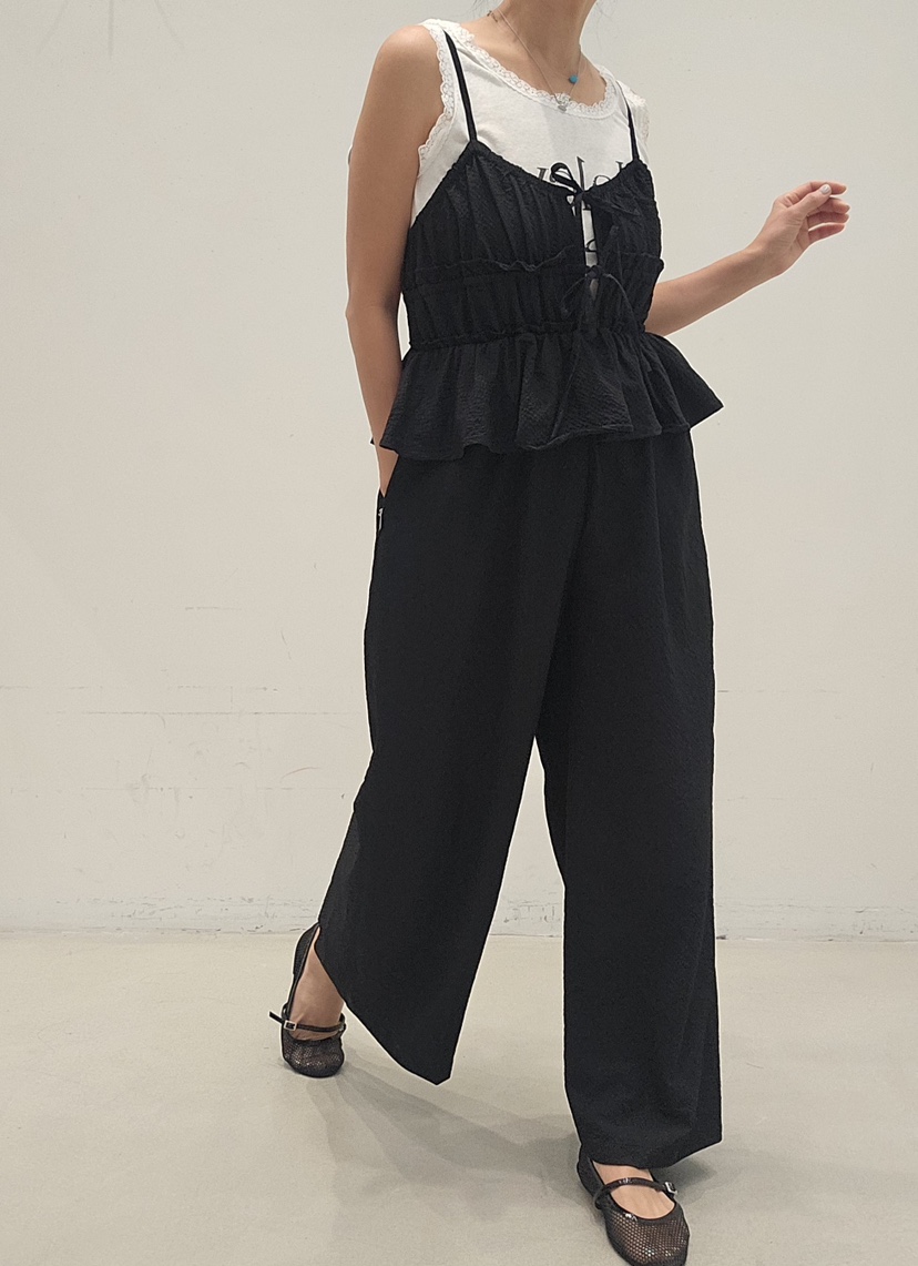 NEOUL東大門實拍韓國女士新品熱賣休閑時尚背帶褲不含內搭NEOUL/ahin雙領標簽背帶褲