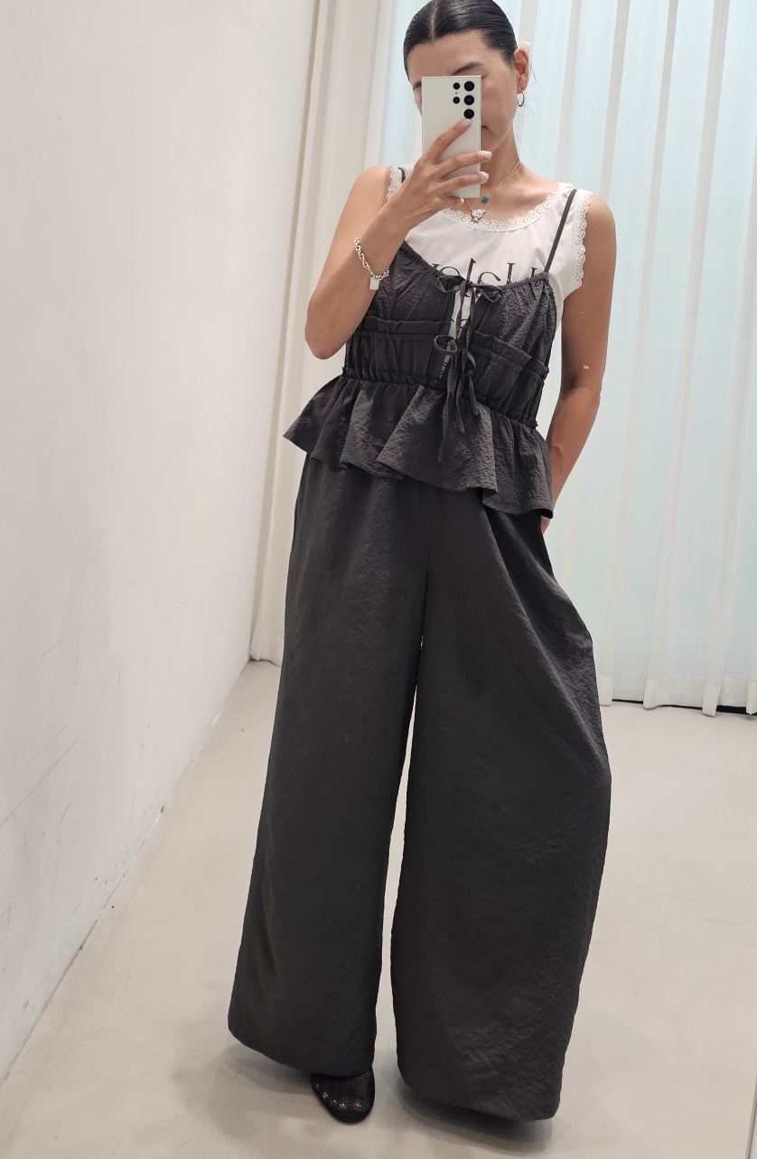 NEOUL東大門實拍韓國女士新品熱賣休閑時尚背帶褲不含內搭NEOUL/ahin雙領標簽背帶褲