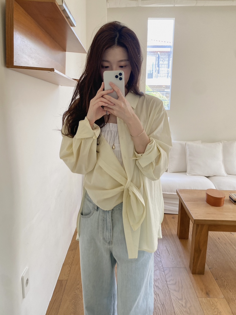 ERUME韓國東大門代購女裝新款推薦26夏季休閑人氣襯衫蕾絲衫ERUME襯衫/蕾絲衫